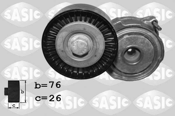 SASIC 1626197 Belt tensioner, v-ribbed belt Audi A6 C6 Avant 2.8 FSI quattro 220 hp Petrol 2009 price