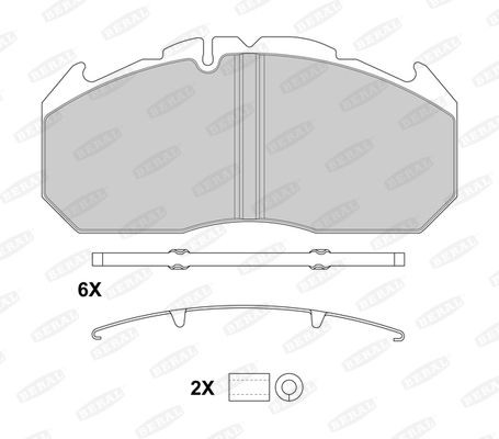 29 030 28,00 41 4 BERAL prepared for wear indicator, with accessories Height: 118mm, Width: 250mm, Thickness: 28mm Brake pads BCV29030BK buy