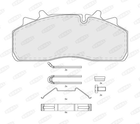 BERAL BCV29159TK Brake pad set prepared for wear indicator, with accessories