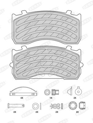 BERAL Brake pad kit BCV29183TK