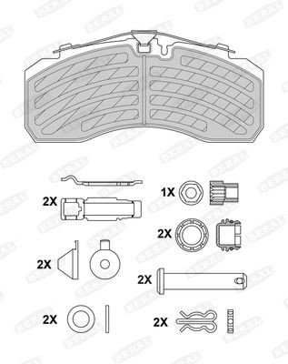 29 253 30,00 41 4 BERAL prepared for wear indicator, with accessories Height: 109,5mm, Width: 248mm, Thickness: 30mm Brake pads BCV29253BK buy