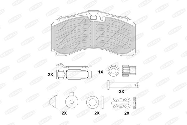 29318 BERAL prepared for wear indicator Height: 108,5mm, Width: 215mm, Thickness 1: 32mm, Thickness 2: 35mm Brake pads BCV29319TK buy