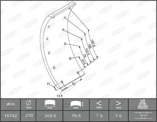 BERAL KBL15030.0-1561 Bremsbelagsatz, Trommelbremse für MERCEDES-BENZ T2/L LKW in Original Qualität