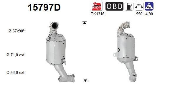 Opel KADETT Catalytic converter AS 15797D cheap