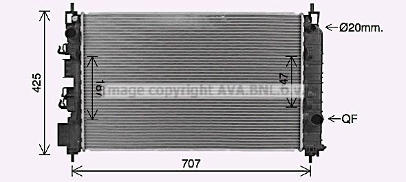 PRASCO Aluminium, 640 x 397 x 27 mm, with quick couplers, Brazed cooling fins Radiator CT2081 buy