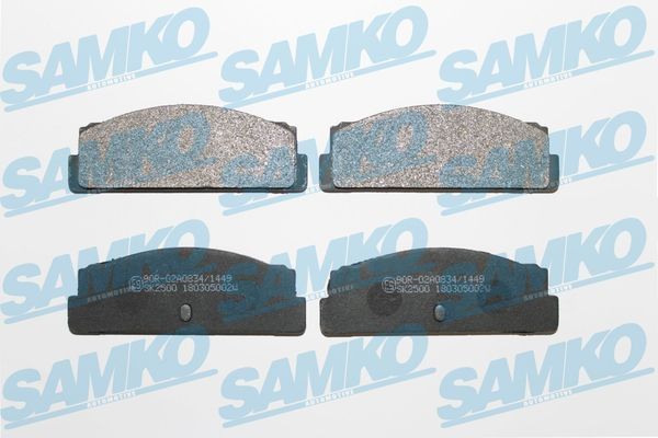 20074 SAMKO Height: 39mm, Width: 108,9mm, Thickness: 10mm Brake pads 5SP002 buy