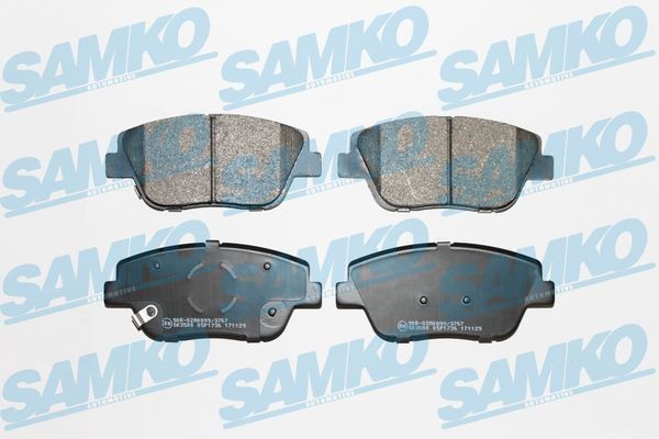 25644 SAMKO 5SP1736 Brake pad set 58101-3QA50