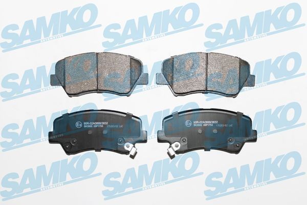 25692 SAMKO 5SP1753 Brake pad set 58101-3XA20