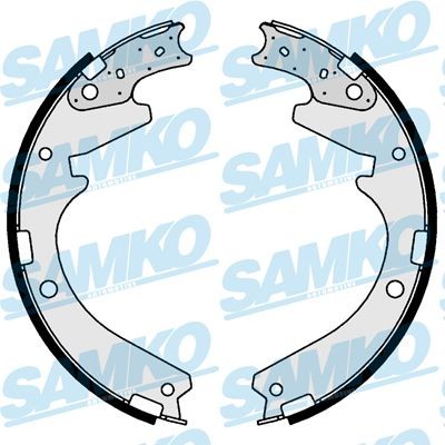 SAMKO 81027 Bremsbackensatz für MITSUBISHI Canter (FB7, FB8, FE7, FE8) 7.Generation LKW in Original Qualität