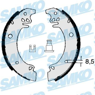 SAMKO 82750 Brake Shoe Set 4238.10
