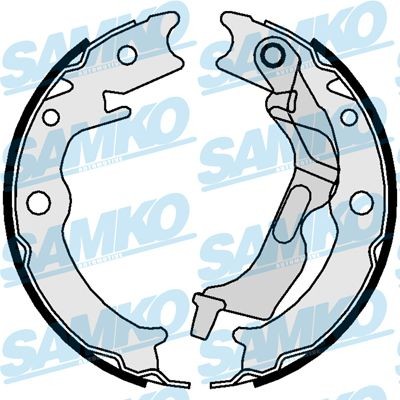 SAMKO with handbrake lever Width: 26mm Brake shoe set, parking brake 89780 buy