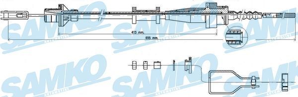 SAMKO C0114C Clutch Cable 30770 5F200