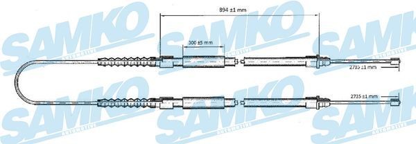 SAMKO C0174B Brake cable Peugeot Boxer 244 Van 2.0 110 hp Petrol 2003 price