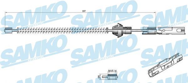 SAMKO C0250B Brake cable FORD FUSION 2002 price