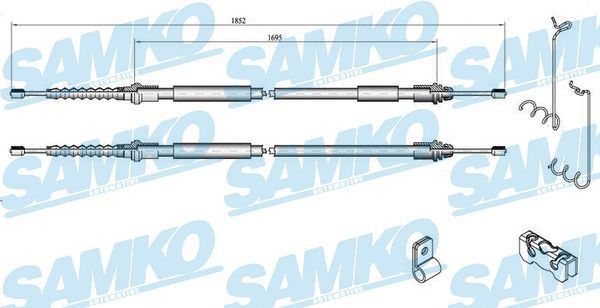 SAMKO C0285B Hand brake cable 4439345