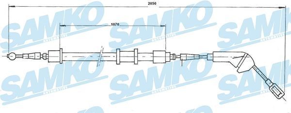 SAMKO C0582B Hand brake cable 522 621