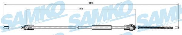 SAMKO 1410/1085mm, Drum Brake Cable, parking brake C0684B buy