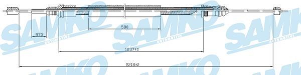 SAMKO 2220/1235mm, Disc Brake Cable, parking brake C0704B buy