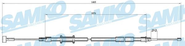 SAMKO C1008B Hand brake cable 474617