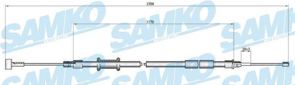 SAMKO C1009B Emergency brake FIAT Ducato III Platform / Chassis (250, 290) 2.3 D 110 Multijet 113 hp Diesel 2013 price