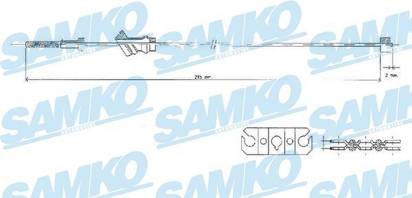SAMKO C1548B Brake cable Mazda 323 III (BF) 1.7 D 57 hp Diesel 1989 price