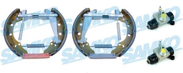 SAMKO KEG407 Drum brakes set Polo 6R 1.4 BiFuel 82 hp Petrol/Liquified Petroleum Gas (LPG) 2011 price
