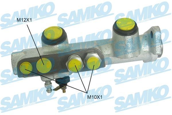 SAMKO Piston Ø: 20,64 mm, Grey Cast Iron, 10 X 1 (3), 12 x 1 (1), 10 x 1 (3) Master cylinder P12112 buy