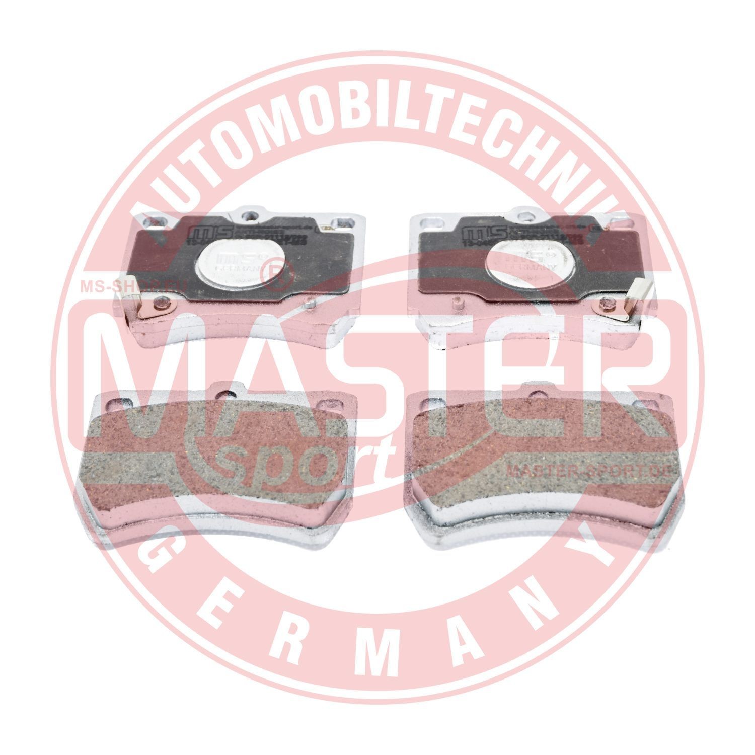 MASTER-SPORT 13046059702K-SET-MS Kit pastiglie freni Assale anteriore, Ceramica, con segnalatore acustico usura, con lamierino anticigolío