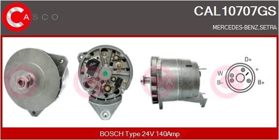 CASCO CAL10707GS Lichtmaschine für MERCEDES-BENZ AXOR 2 LKW in Original Qualität