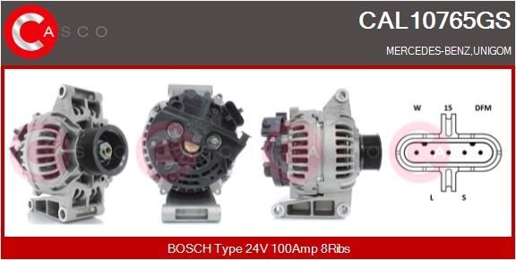 CASCO CAL10765GS Lichtmaschine für MERCEDES-BENZ ECONIC 2 LKW in Original Qualität