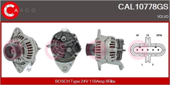 CASCO CAL10778GS Lichtmaschine für VOLVO FH II LKW in Original Qualität