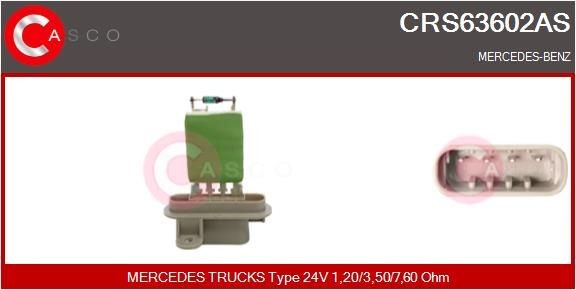 CASCO CRS63602AS Blower motor resistor 0018217660