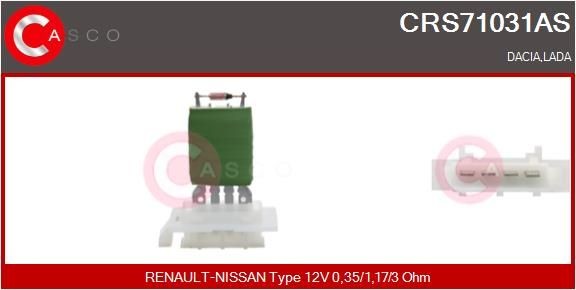 CASCO CRS71031AS Blower motor resistor DACIA experience and price