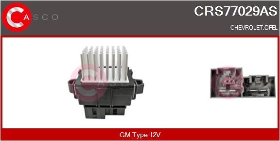 Opel MERIVA Resistor, interior blower 15897953 CASCO CRS77029AS online buy