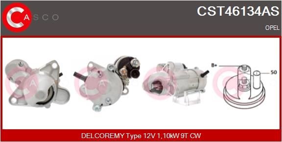 CASCO CST46134AS Starter motors OPEL Insignia A Country Tourer (G09) 1.6 SIDI (47) 170 hp Petrol 2016