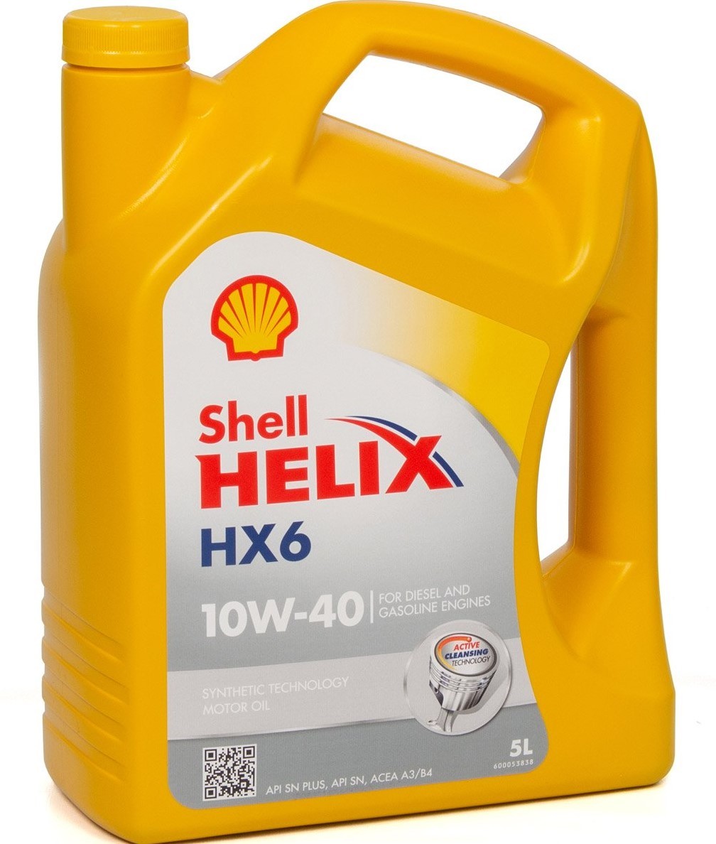 Buy Automobile oil SHELL petrol 550053777 Helix, HX6 10W-40, 5l, Part Synthetic Oil