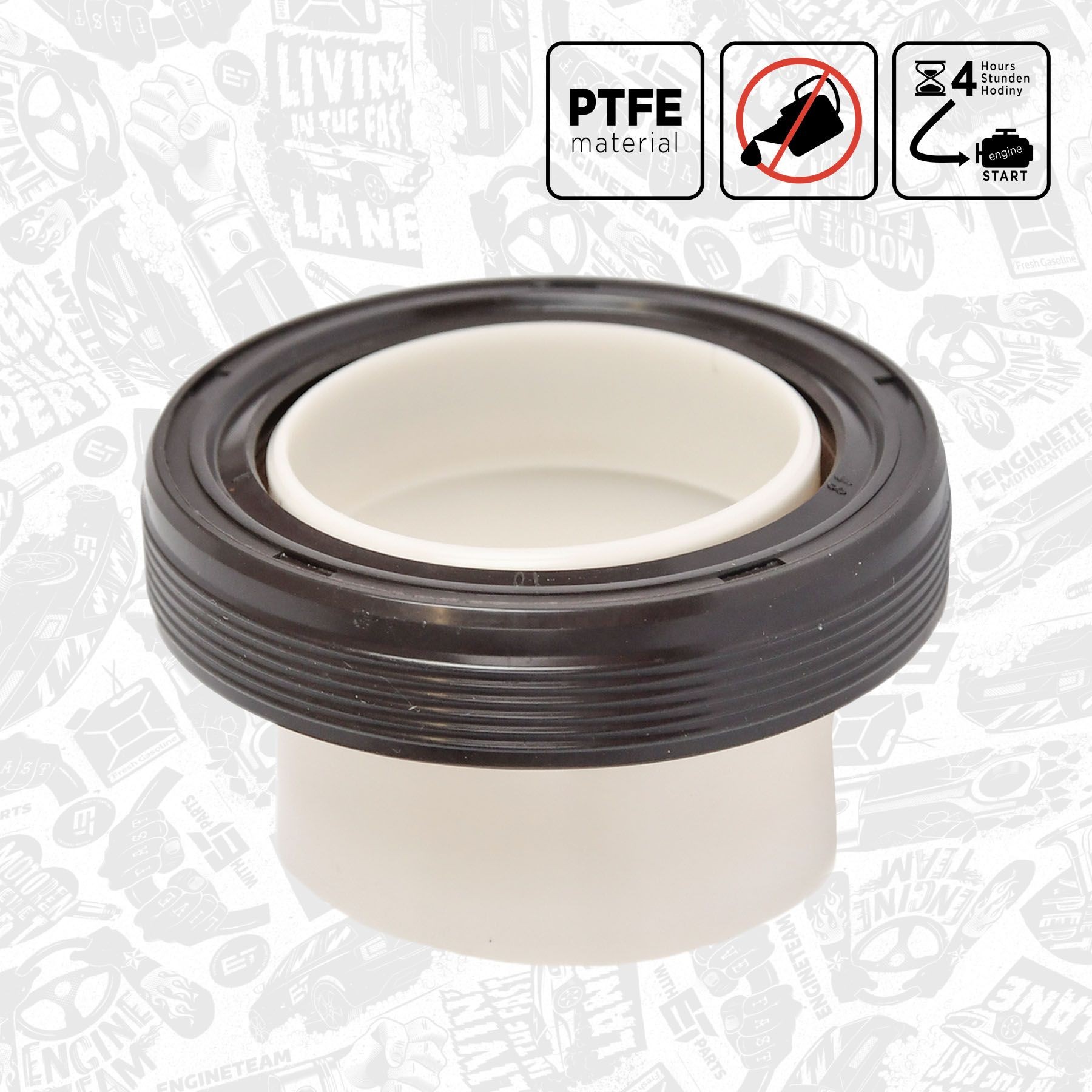 ET ENGINETEAM TM0023 Crankshaft seal PTFE (polytetrafluoroethylene)