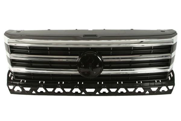BLIC 6502-07-9565990P Front grill Front, Black, Silver Volkswagen CRAFTER 2017 in original quality