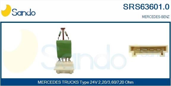 SANDO SRS63601.0 Blower motor resistor A001 821 69 60