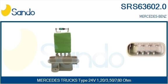 SANDO SRS63602.0 Blower motor resistor 001 821 7660