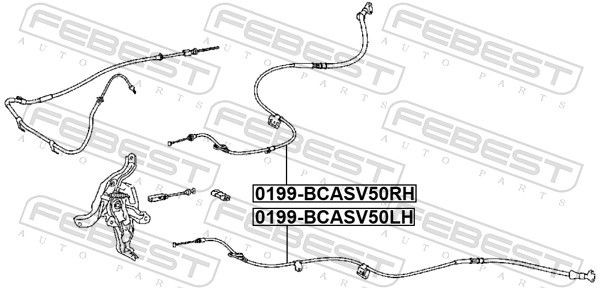 0199BCASV50LH Hand brake cable FEBEST 0199-BCASV50LH review and test