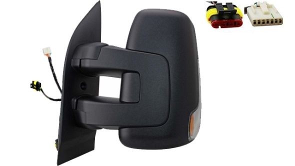 27421411 IPARLUX Side mirror IVECO Left, Electric, Heatable, with thermo sensor, with wide angle mirror, Short mirror arm, Convex, for left-hand drive vehicles