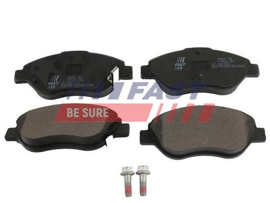 FAST FT29552 Brake pad set Front Axle, with acoustic wear warning, with brake caliper screws
