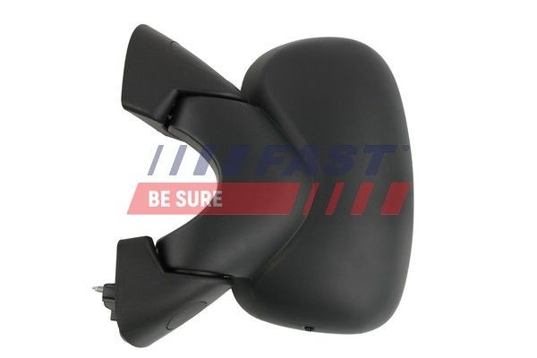 FAST FT88359 Wing mirror Left, black, Rough, Manual, Complete Mirror, Convex, for left-hand drive vehicles