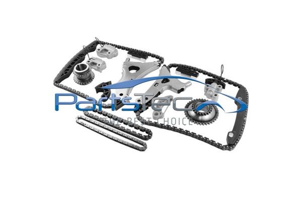 PartsTec with intermediate shaft gear, with crankshaft gear, Silent Chain, Closed chain, Simplex Timing chain set PTA114-0263 buy