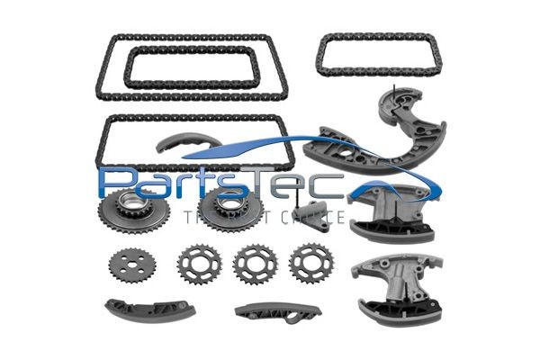 PTA114-0280 PartsTec Timing chain set VW with gears, with chain tensioner, Simplex, Closed chain