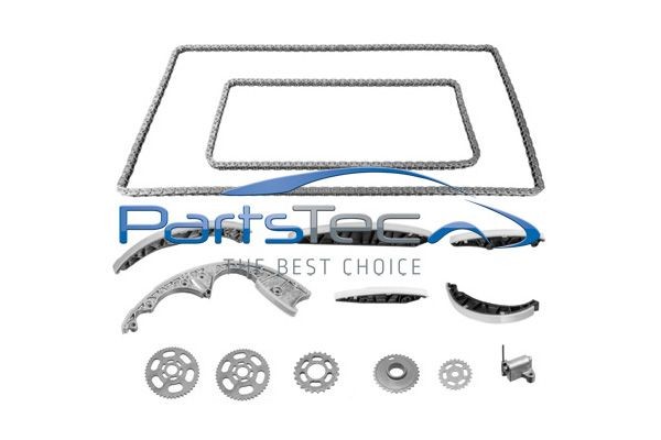 Timing chain kit PartsTec with camshaft gear, with intermediate shaft gear, Simplex, Closed chain - PTA114-0296