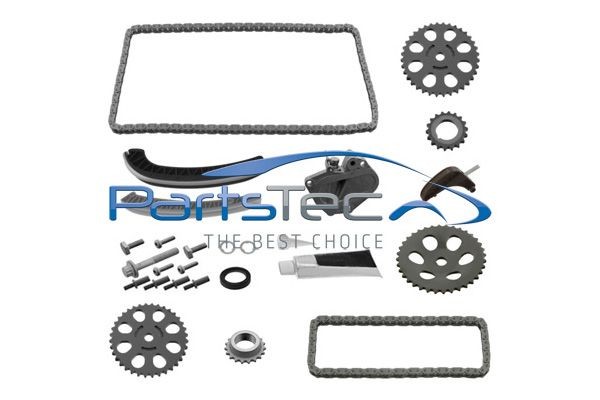 PTA114-0386 PartsTec Timing chain set VW with camshaft gear, with crankshaft gear, with crankshaft seal, with bolts/screws, Simplex, Closed chain