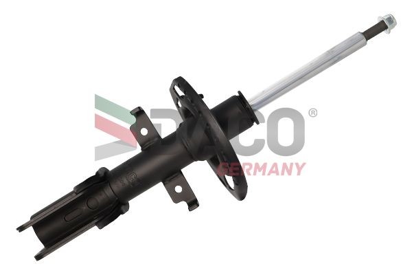 Suspension dampers DACO Germany Front Axle, Gas Pressure, Twin-Tube, Suspension Strut, Damper with Rebound Spring, Top pin - 453006