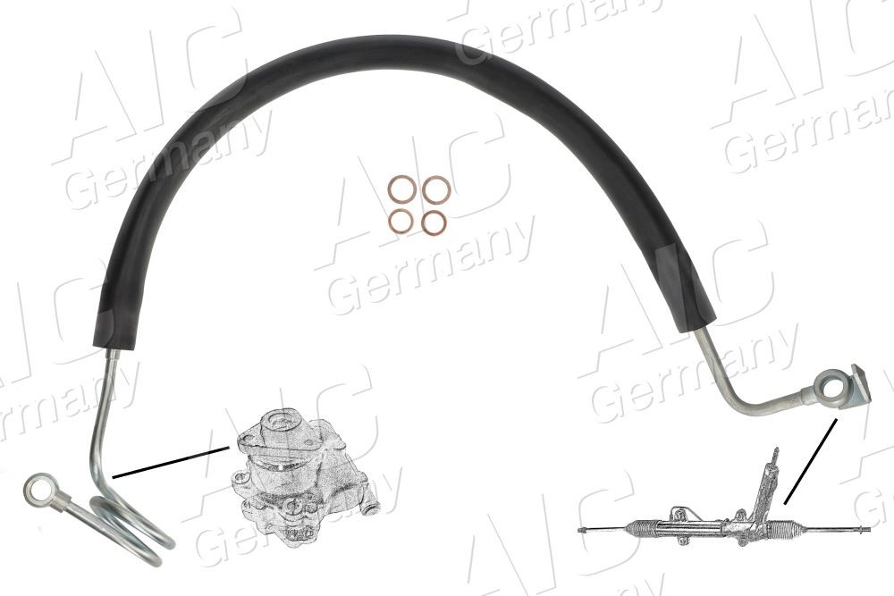 AIC 54997 Hydraulic Hose, steering system from hydraulic pump to steering gear